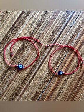 Two New Red Evil Eye Bracelets